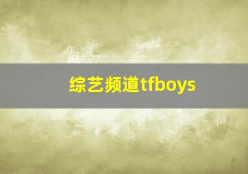 综艺频道tfboys