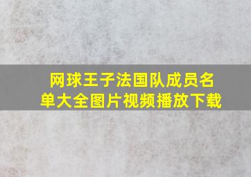 网球王子法国队成员名单大全图片视频播放下载