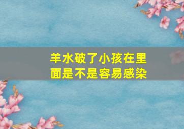 羊水破了小孩在里面是不是容易感染