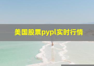 美国股票pypl实时行情