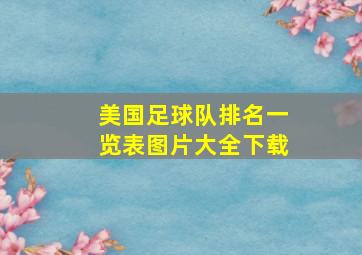 美国足球队排名一览表图片大全下载