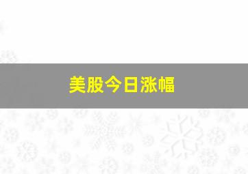 美股今日涨幅