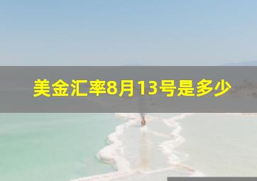 美金汇率8月13号是多少