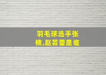 羽毛球选手张楠,赵芸蕾是谁