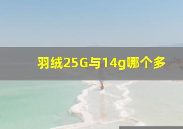 羽绒25G与14g哪个多