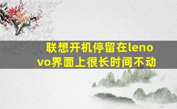 联想开机停留在lenovo界面上很长时间不动