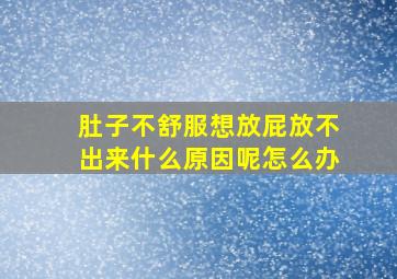 肚子不舒服想放屁放不出来什么原因呢怎么办