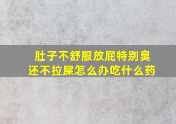 肚子不舒服放屁特别臭还不拉屎怎么办吃什么药