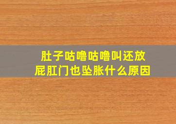 肚子咕噜咕噜叫还放屁肛门也坠胀什么原因