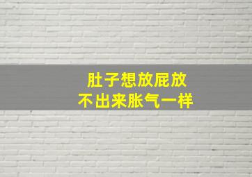 肚子想放屁放不出来胀气一样