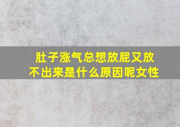 肚子涨气总想放屁又放不出来是什么原因呢女性