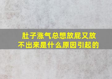 肚子涨气总想放屁又放不出来是什么原因引起的