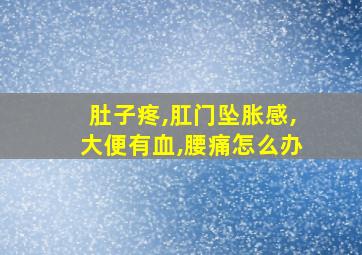 肚子疼,肛门坠胀感,大便有血,腰痛怎么办