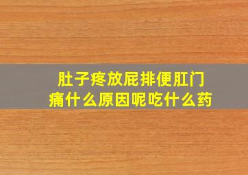 肚子疼放屁排便肛门痛什么原因呢吃什么药