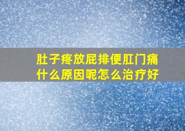 肚子疼放屁排便肛门痛什么原因呢怎么治疗好