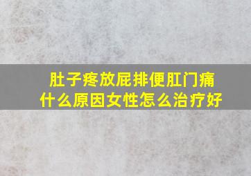 肚子疼放屁排便肛门痛什么原因女性怎么治疗好