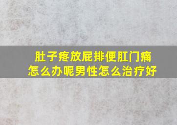 肚子疼放屁排便肛门痛怎么办呢男性怎么治疗好