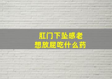 肛门下坠感老想放屁吃什么药