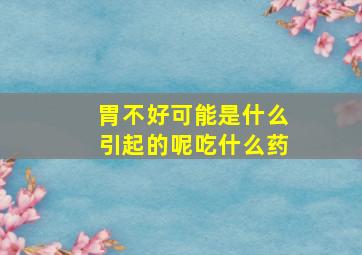 胃不好可能是什么引起的呢吃什么药