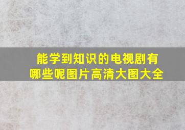 能学到知识的电视剧有哪些呢图片高清大图大全