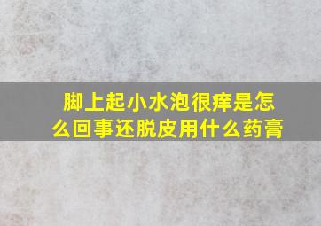 脚上起小水泡很痒是怎么回事还脱皮用什么药膏