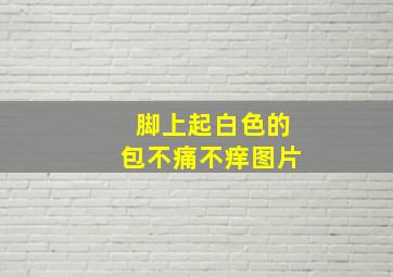 脚上起白色的包不痛不痒图片