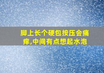 脚上长个硬包按压会痛痒,中间有点想起水泡