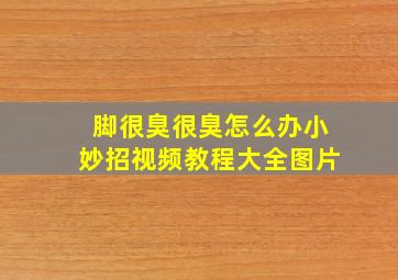 脚很臭很臭怎么办小妙招视频教程大全图片