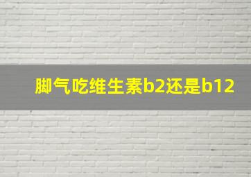 脚气吃维生素b2还是b12