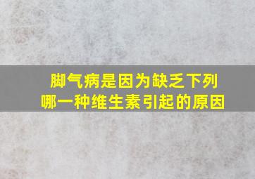 脚气病是因为缺乏下列哪一种维生素引起的原因