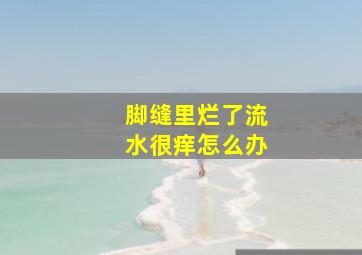 脚缝里烂了流水很痒怎么办