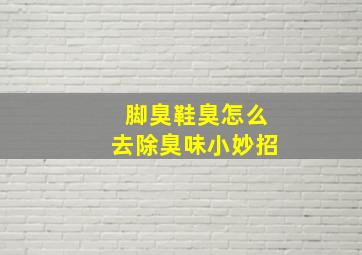 脚臭鞋臭怎么去除臭味小妙招