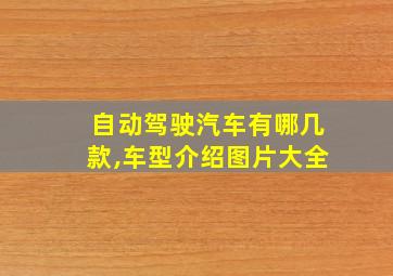 自动驾驶汽车有哪几款,车型介绍图片大全