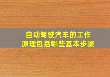 自动驾驶汽车的工作原理包括哪些基本步骤