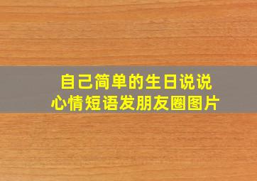 自己简单的生日说说心情短语发朋友圈图片