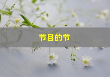 节目的节