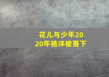 花儿与少年2020年杨洋被落下