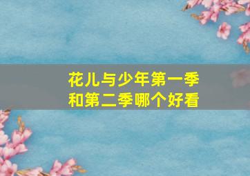 花儿与少年第一季和第二季哪个好看