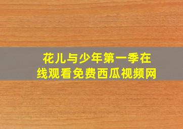 花儿与少年第一季在线观看免费西瓜视频网