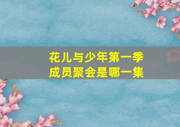 花儿与少年第一季成员聚会是哪一集