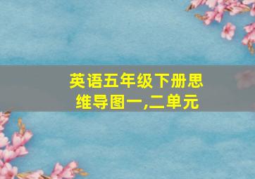 英语五年级下册思维导图一,二单元