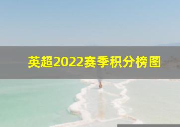 英超2022赛季积分榜图