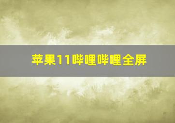 苹果11哔哩哔哩全屏