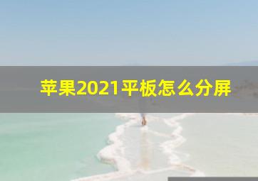 苹果2021平板怎么分屏