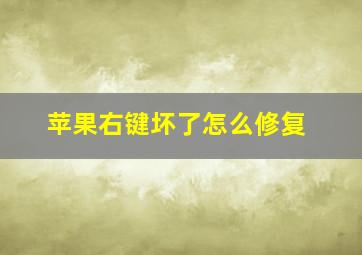 苹果右键坏了怎么修复