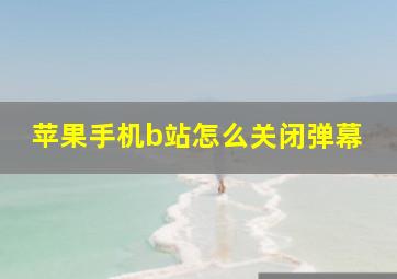 苹果手机b站怎么关闭弹幕