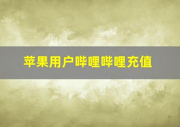 苹果用户哔哩哔哩充值