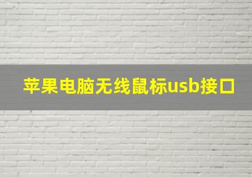 苹果电脑无线鼠标usb接口