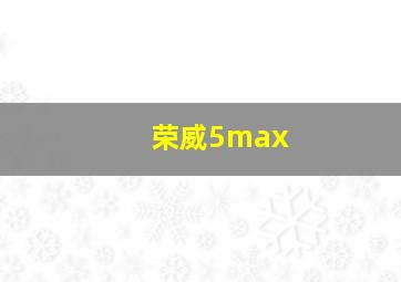 荣威5max