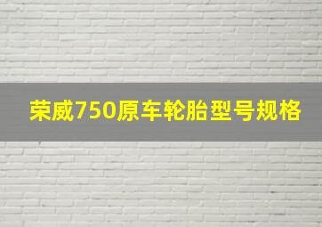 荣威750原车轮胎型号规格